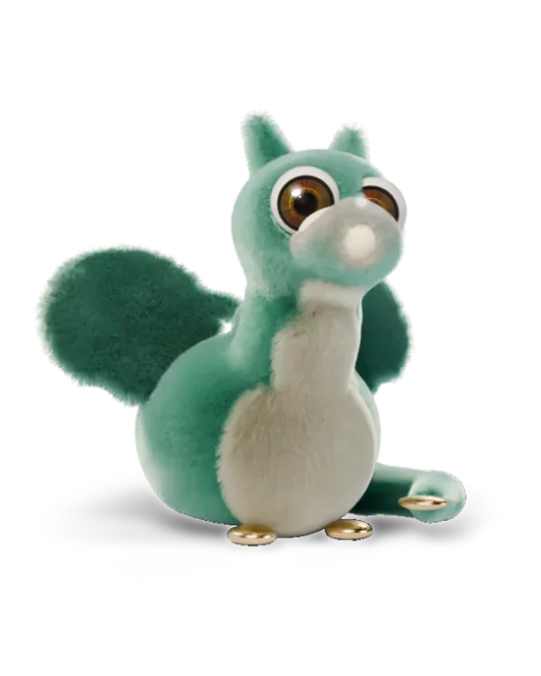 The Dragon, jade plush, looking at you with its own iris